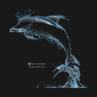 Water illustration "Dolphin" T-Shirt