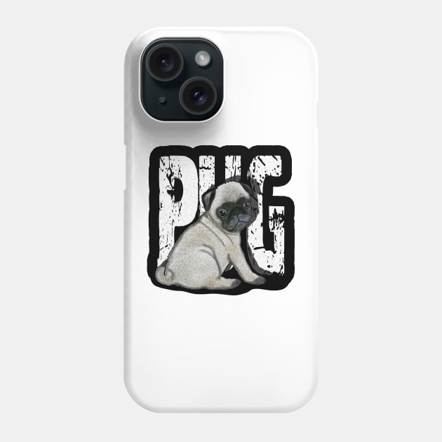 Cute Pug Phone Case by valentinahramov