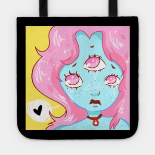 Alien kawaii girl by mamitheartist Tote