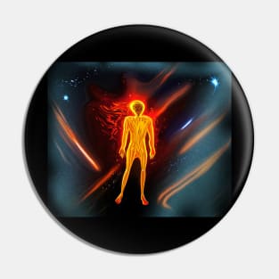 Plasma Man Abstract Pin