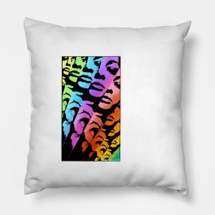 Neon Faces Pillow