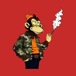 Monkey Smoking A Cigar T-Shirt