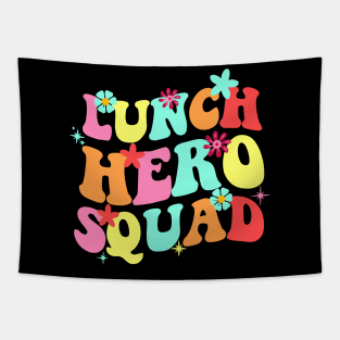 School Lunch Hero Squad Funny Cafeteria Workers Tapestry