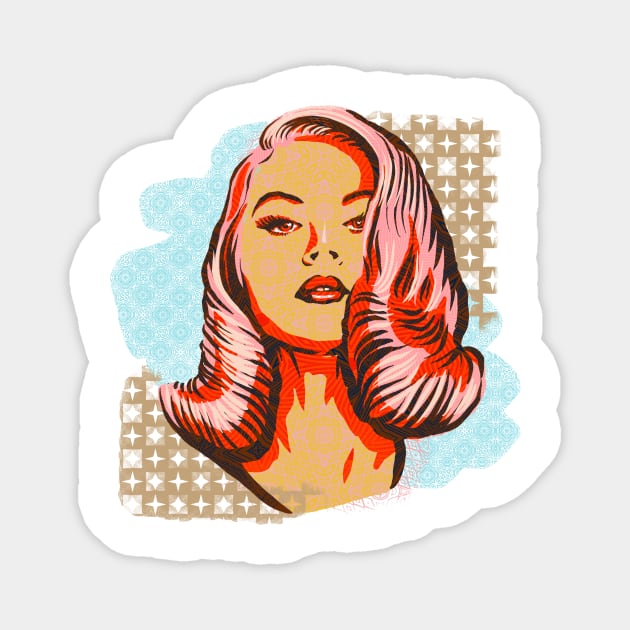 Vintage Girl Magnet by ConradGarner