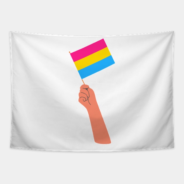 Pansexual Flag Colors LGBT Pride Tapestry by 9 Turtles Project