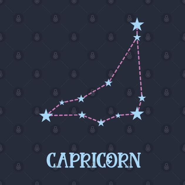 Capricorn Zodiac Sign Constellation by Adrian's Outline