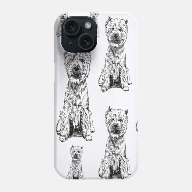 West Highland White Terrier. "Westy" Phone Case by BeritValk