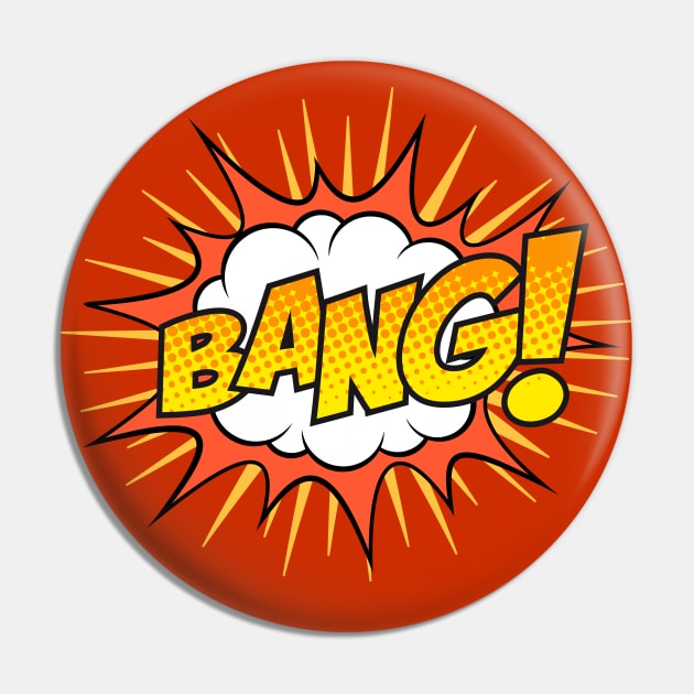 Bang Comic Book Text Pin by JunkyDotCom