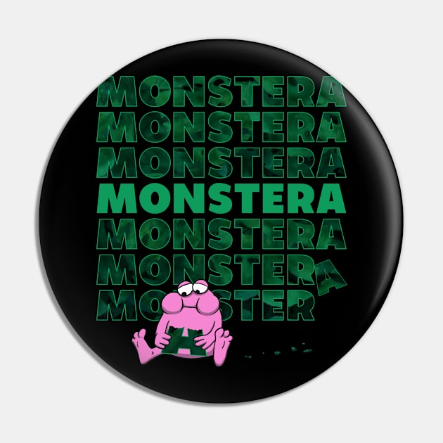 Monstera Monster modern Text design Pin by SuRReal3D