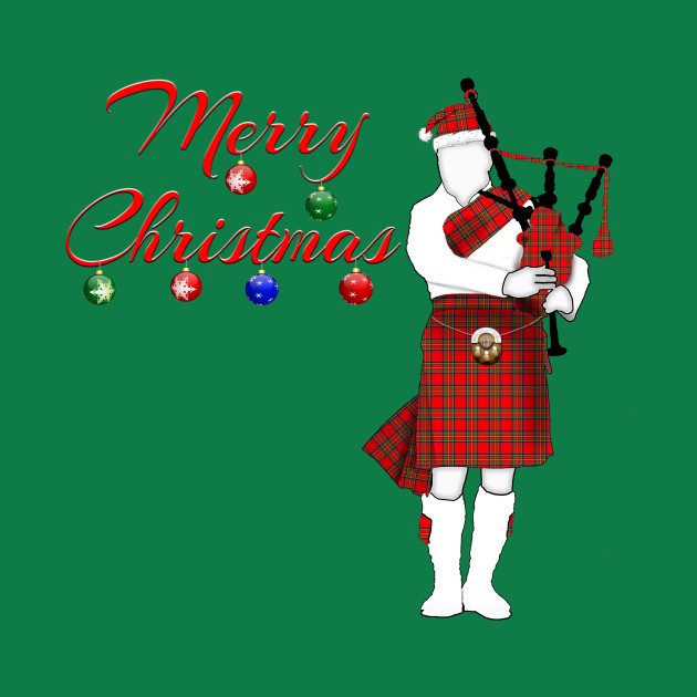 Scottish Merry Christmas Bagpiper Scottish Christmas TShirt