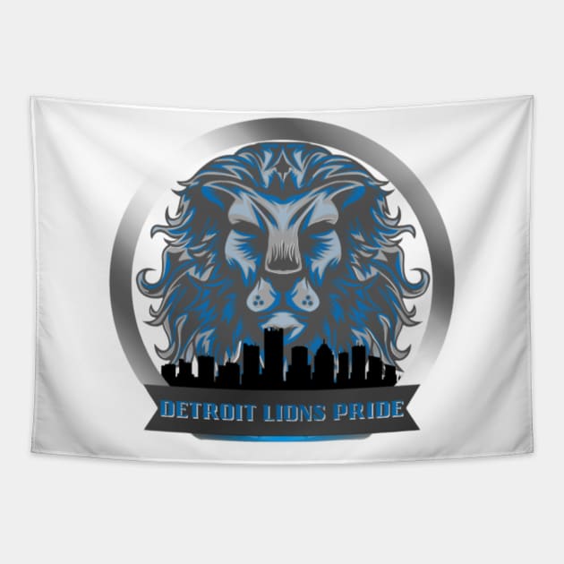 Detroit Lions Pride Tapestry by Detroit Lions Pride and Detroit Pistons Hustle