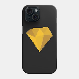 Topaz Gem Pixel Art Phone Case