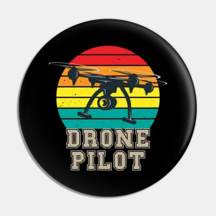 Quadrocopter Retro Drone Pilot Pin