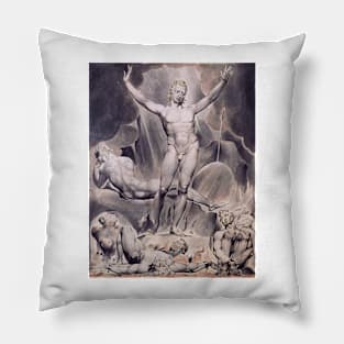 William Blake - Satan arousing the rebel angels, 1808 Pillow