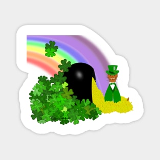 Oliver Finds A Pot Of Gold - Saint Patrick’s Day Magnet