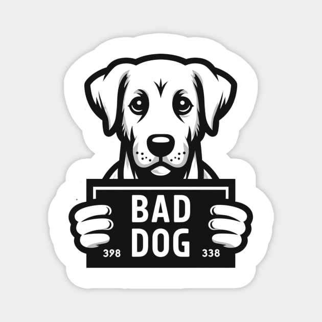 Bad Dog Mug Shot Illustration Magnet by Shawn's Domain