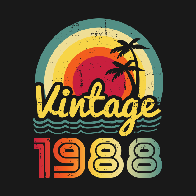 Discover Vintage 1988 Made in 1988 35th birthday 35 years old Gift - Vintage 1988 - T-Shirt