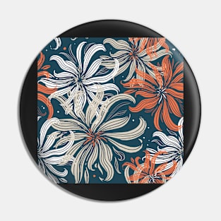 Stylized chrysanthemum pattern Pin