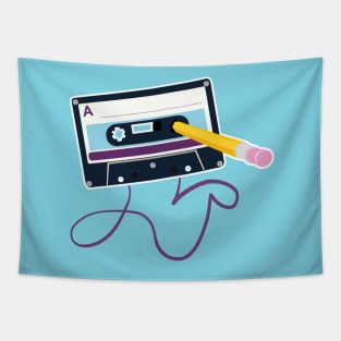 Cassette&pencil Tapestry