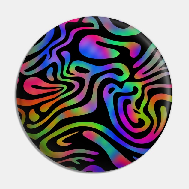 Acid Wave Aesthetic Colors Pin by Porota Studio