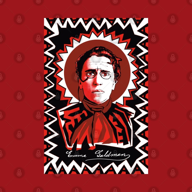 Emma Goldman in Red, Black, and White by Exile Kings 