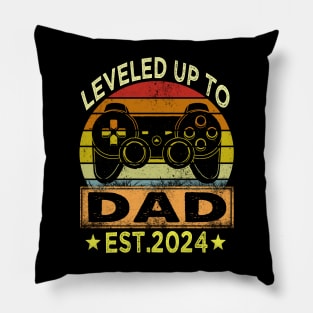 leveled up to dad est 2024 Pillow