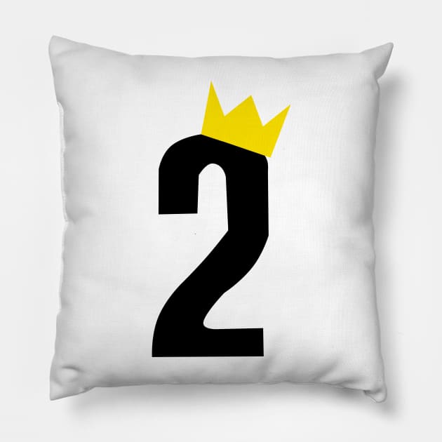 SECOND Birthday CROWN Pillow by wewewopo
