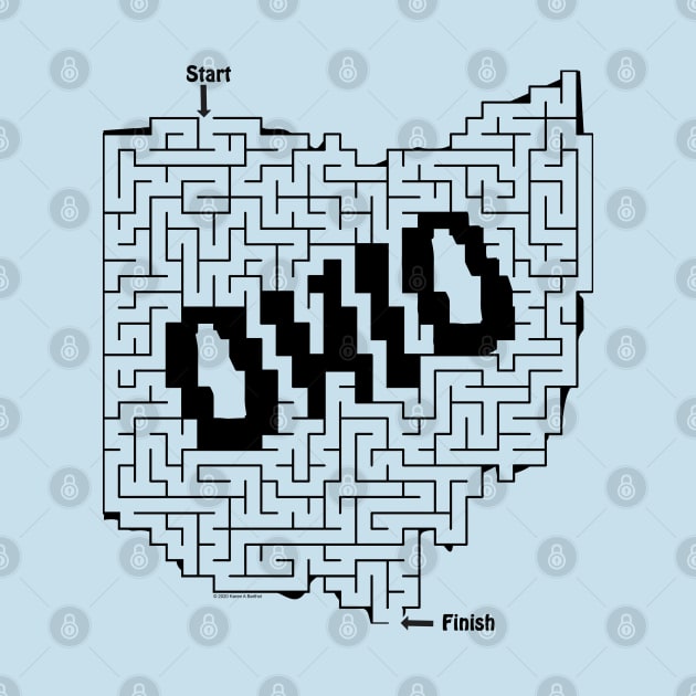 Ohio Maze Puzzle by Barthol Graphics