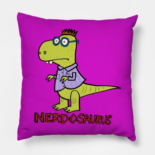 Nerdosaurus is on the rampage. Be careful- he may help you with  homework… Pillow