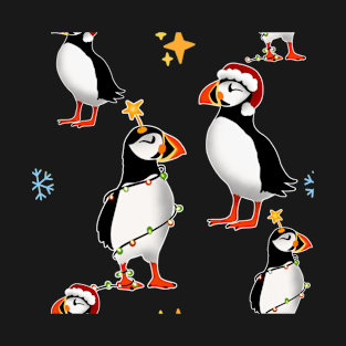 Puffins in Christmas Gear T-Shirt