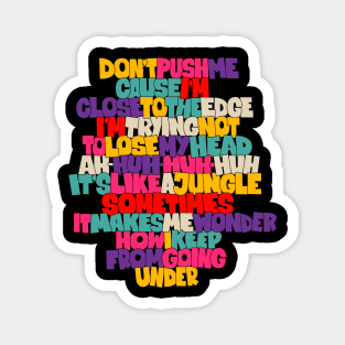 Unleash the Message: Grandmaster Flash Tribute Design with Wildstyle Block Letters Magnet