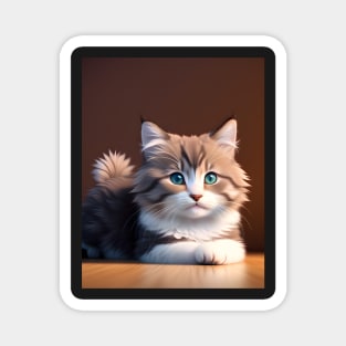 Adorable Kitten - Modern digital art Magnet