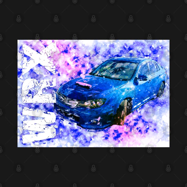 Subaru WRX - Watercolour by hogartharts