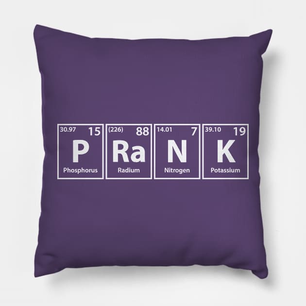 Prank (P-Ra-N-K) Periodic Elements Spelling Pillow by cerebrands