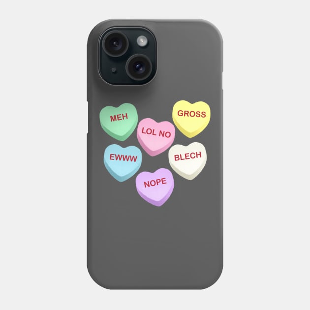 Rude Candy Hearts Phone Case by tommartinart