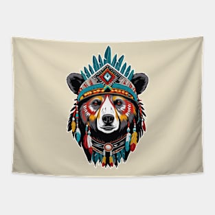 Native American Tribal Bear Spirit Bear Tapestry