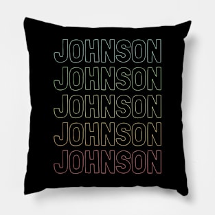 Johnson Name Pattern Pillow