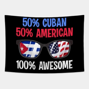 Patriotic 50% Cuban 50% American 100% Awesome Tapestry