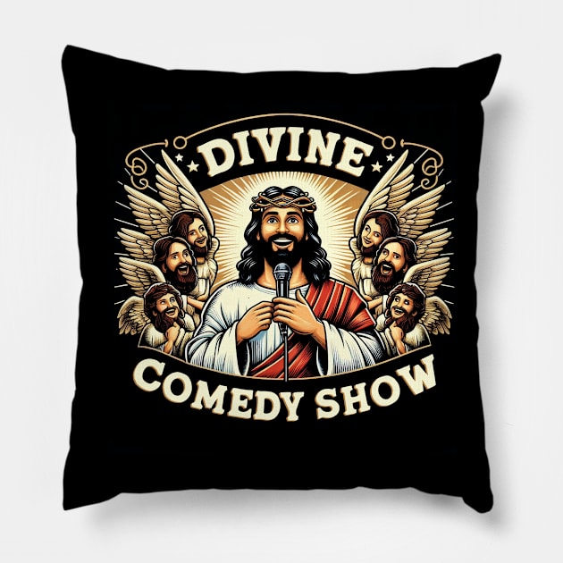 Divine Comedy Show, Jesus Pillow by ArtbyJester