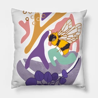 Abstract Shapes and Bees Pillow
