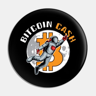 Bitcoin Cash - Funny Digital Cash Rocket Cryptocurrency Hodl Pin