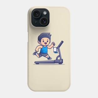 Cute People Running On Treadmill Phone Case