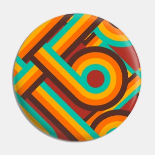 Retro Lines Patterns Pin