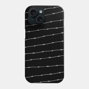 Cool black and white barbed wire pattern Phone Case