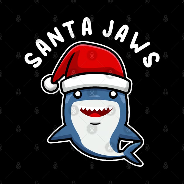 Santa Jaws Shark Christmas Pun by Daytone