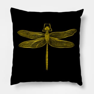 Dragonfly gold Pillow