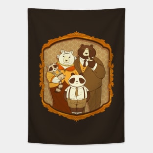 Family Portrait Mama Papa Bear Tapestry