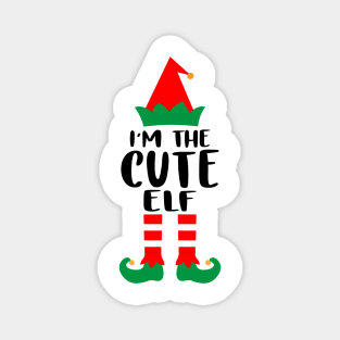 I'm The Nurse Cute Elf Family Matching Group Christmas Costume Outfit Pajama Funny Gift Magnet
