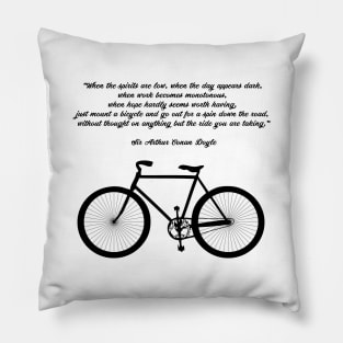 inspirational Cycling quote Pillow