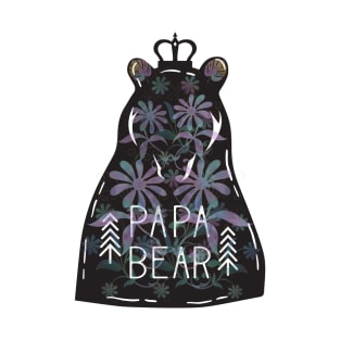 Family shirt, Papa Bear Floral Matching Family, Gift and Decor Idea T-Shirt